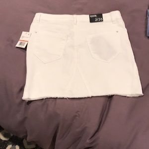 White Denim Skirt size 26, never worn with tags!